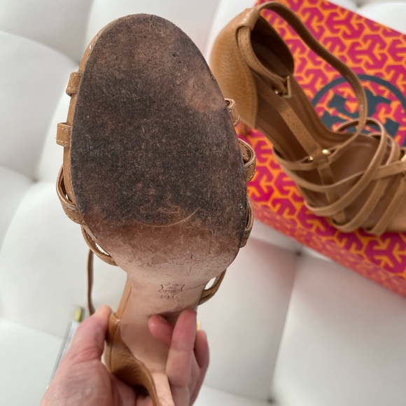Tory burch elizabella tan leather heels 8 - Picture 3 of 7